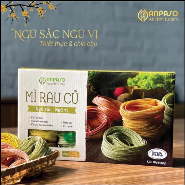 Set Mì Rau Củ Ngũ Sắc Ngũ Vị Anpaso